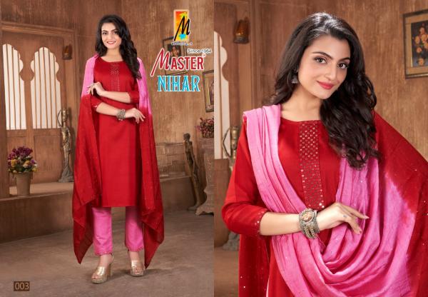 Master Nihar Regular Wear Kurti Pant And Dupatta Collection